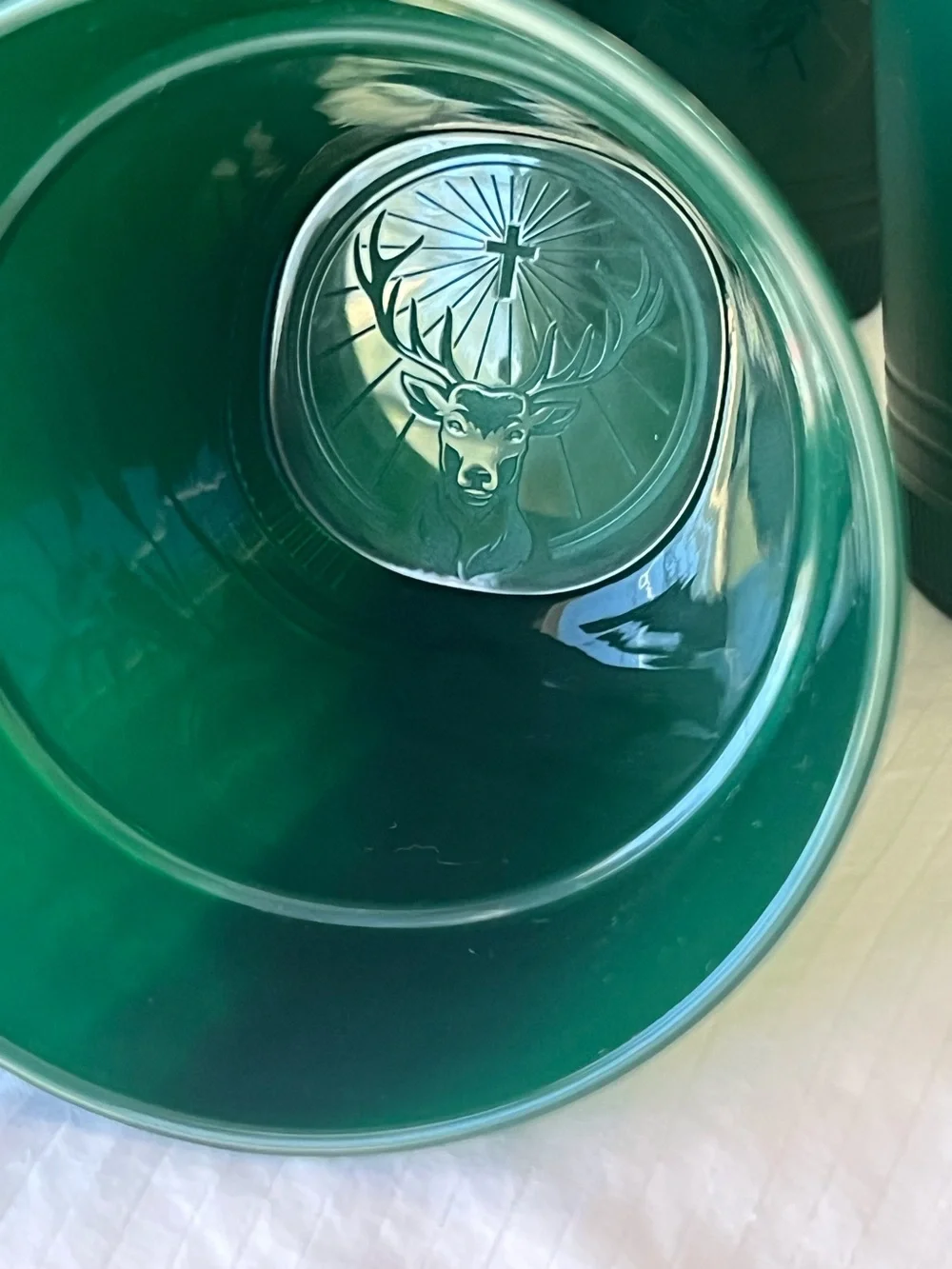 12 Jagermeister Green Plastic Stadium Tumblers Deer Stag Logo Tailgate Unused